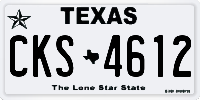 TX license plate CKS4612
