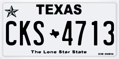 TX license plate CKS4713