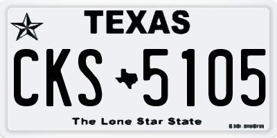 TX license plate CKS5105