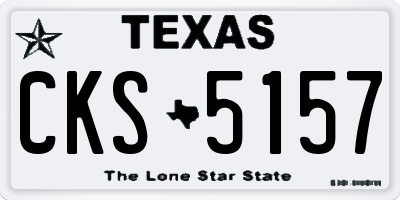 TX license plate CKS5157