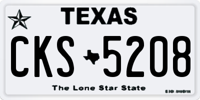 TX license plate CKS5208