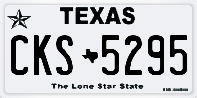 TX license plate CKS5295