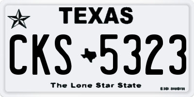 TX license plate CKS5323