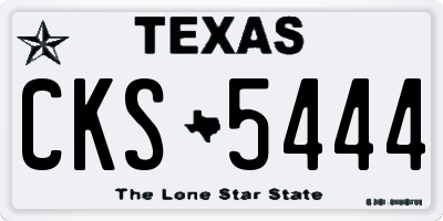 TX license plate CKS5444