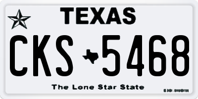 TX license plate CKS5468