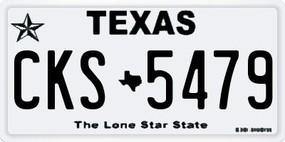 TX license plate CKS5479