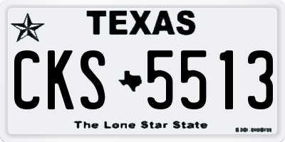 TX license plate CKS5513