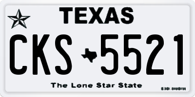 TX license plate CKS5521