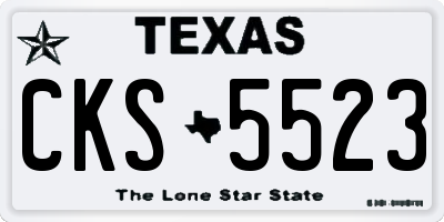 TX license plate CKS5523