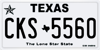 TX license plate CKS5560