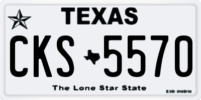 TX license plate CKS5570