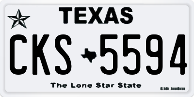 TX license plate CKS5594