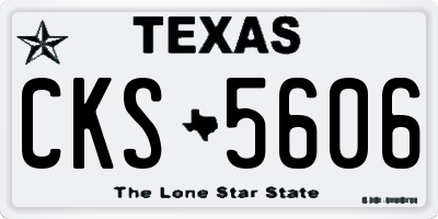 TX license plate CKS5606