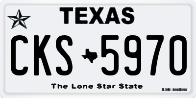 TX license plate CKS5970