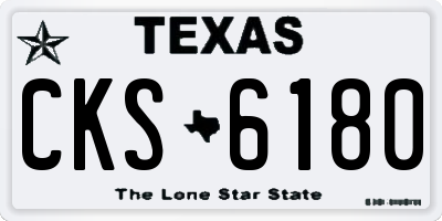 TX license plate CKS6180