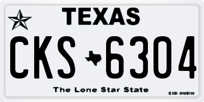 TX license plate CKS6304