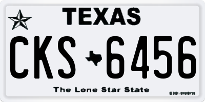 TX license plate CKS6456
