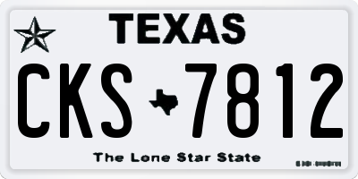 TX license plate CKS7812