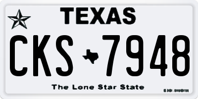 TX license plate CKS7948