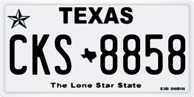 TX license plate CKS8858