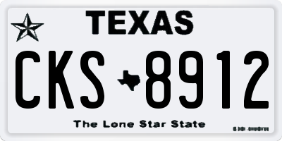 TX license plate CKS8912
