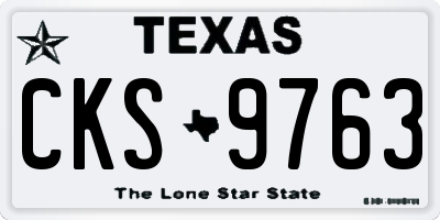 TX license plate CKS9763