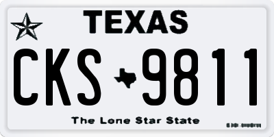 TX license plate CKS9811