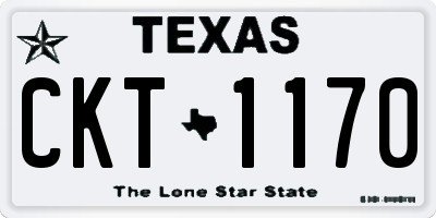 TX license plate CKT1170