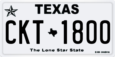 TX license plate CKT1800