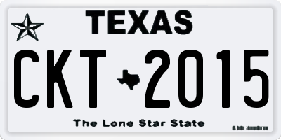 TX license plate CKT2015