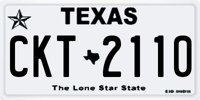TX license plate CKT2110