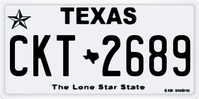 TX license plate CKT2689