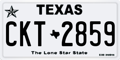 TX license plate CKT2859