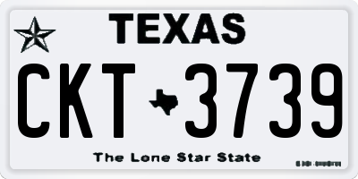 TX license plate CKT3739