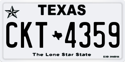 TX license plate CKT4359