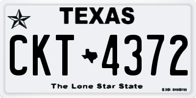 TX license plate CKT4372