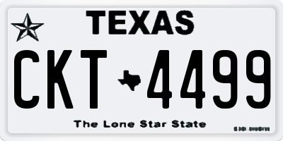 TX license plate CKT4499