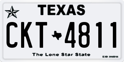 TX license plate CKT4811