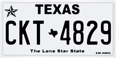 TX license plate CKT4829