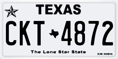 TX license plate CKT4872