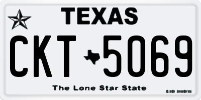 TX license plate CKT5069