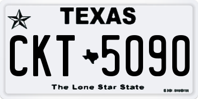 TX license plate CKT5090