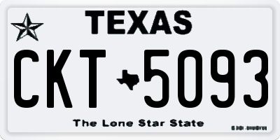 TX license plate CKT5093