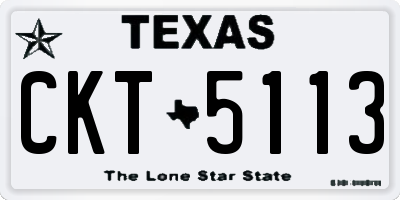 TX license plate CKT5113
