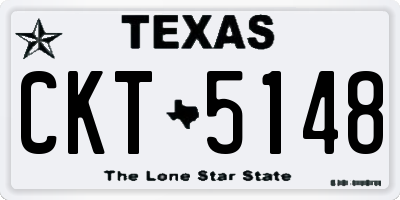 TX license plate CKT5148