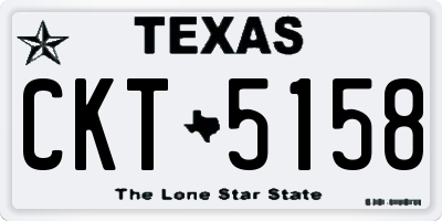 TX license plate CKT5158