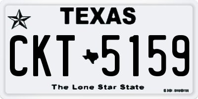 TX license plate CKT5159