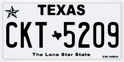 TX license plate CKT5209
