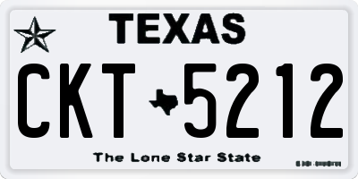 TX license plate CKT5212