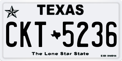 TX license plate CKT5236